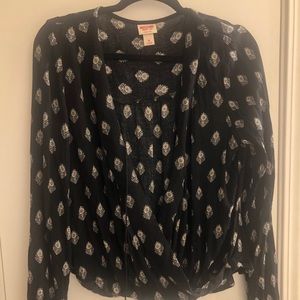 Black long sleeve blouse